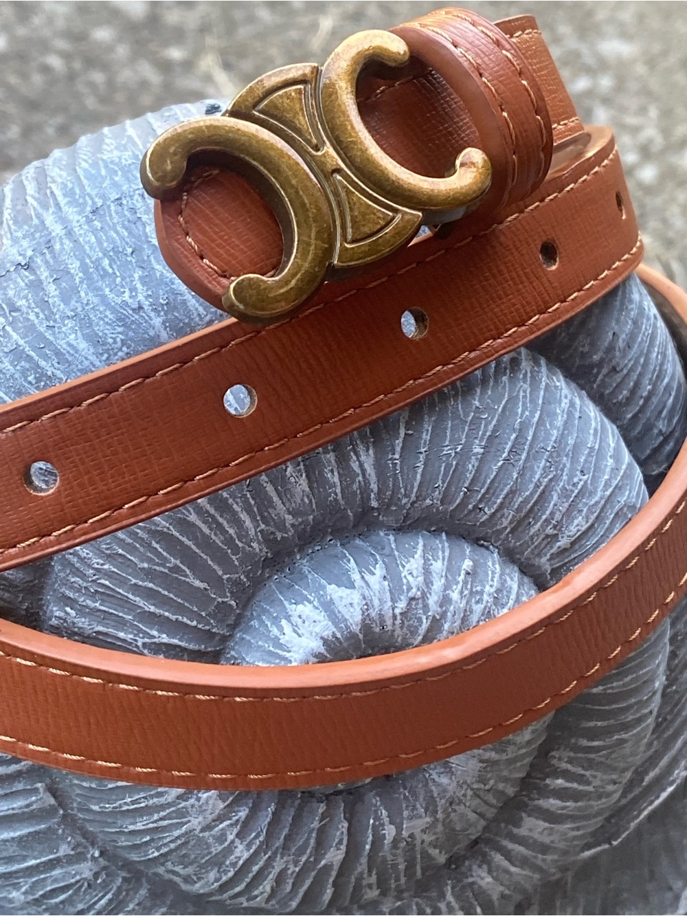 ✨Caramel Belt with Triomphe Buckle✨